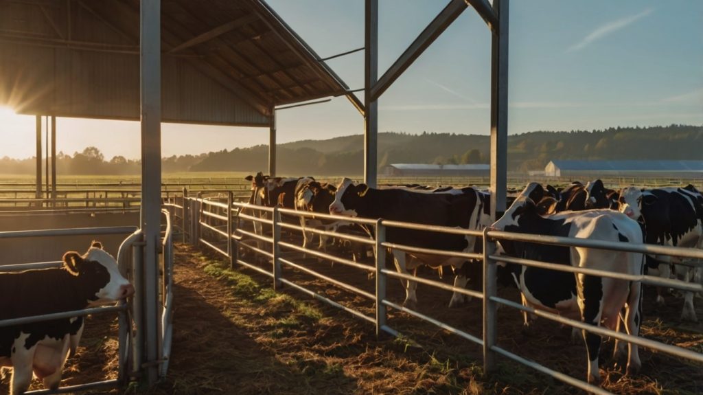 نمای کلی از یک مجتمع گاوداری صنعتی موفق و پیشرفته